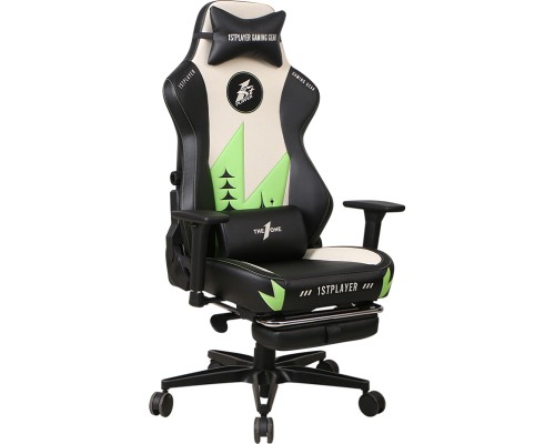 Крісло ігрове 1stPlayer Duke Black-White-Green (Duke BlackWhiteGreen)