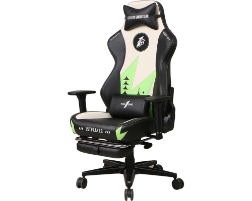 Крісло ігрове 1stPlayer Duke Black-White-Green (Duke BlackWhiteGreen)