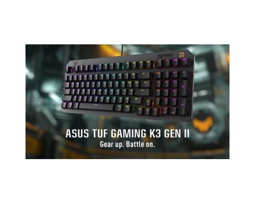 Клавіатура ASUS TUF Gaming K3 Gen II Opti-Mech RGB Red Switches USB UA Black (90MP0390-BKMA00)