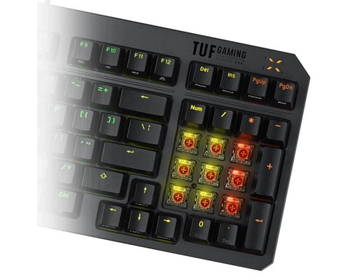 Клавіатура ASUS TUF Gaming K3 Gen II Opti-Mech RGB Red Switches USB UA Black (90MP0390-BKMA00)