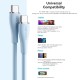 Дата кабель USB-C to USB-C 1.0m USB2.0 100W (20V/5A) Light Green Silicone Vention (TAWGF)