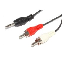 Кабель мультимедійний Jack 3.5mm папа/2RCA папа Atcom (10707)