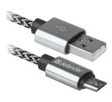 Дата кабель USB 2.0 AM to Micro 5P 1.0m USB08-03T PRO white Defender (87803)