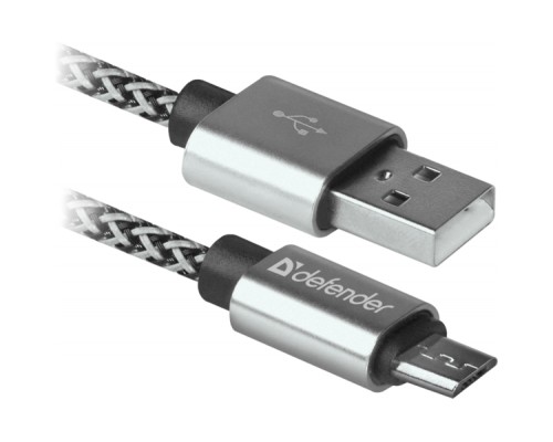 Дата кабель USB 2.0 AM to Micro 5P 1.0m USB08-03T PRO white Defender (87803)