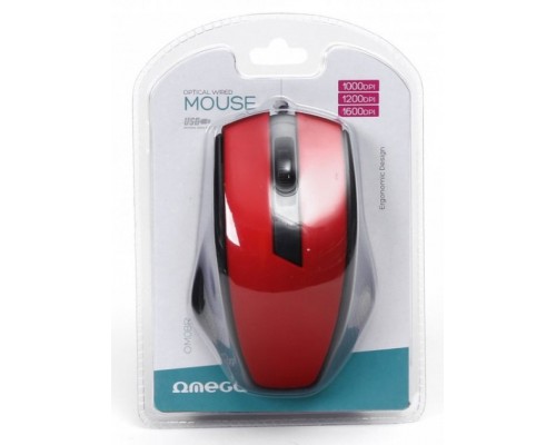 Мишка Omega OM-08 USB Red (OM08R)