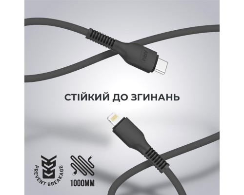 Дата кабель USB-C to Lightning 1.0m AR88 3A Black Armorstandart (ARM65287)