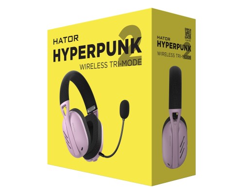 Навушники Hator Hyperpunk 2 Wireless Tri-mode Black/Lilac (HTA-859)