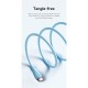 Дата кабель USB-C to USB-C 2.0m USB2.0 100W (20V/5A) Light Blue Silicone Vention (TAWSH)