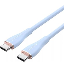 Дата кабель USB-C to USB-C 2.0m USB2.0 100W (20V/5A) Light Blue Silicone Vention (TAWSH)