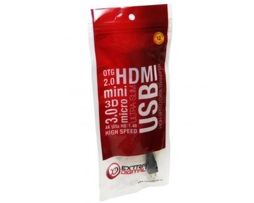 Дата кабель OTG USB 2.0 AF to Micro 5P 0.1m Extradigital (KBO1623)