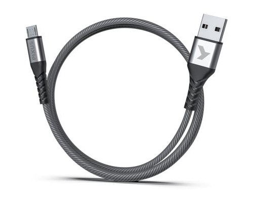 Дата кабель USB 2.0 AM to Micro 5P 1.0m Flex Gray Pixus (4897058531145)