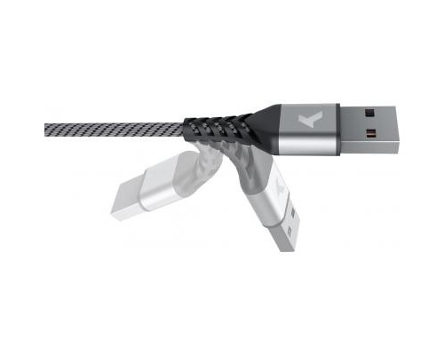 Дата кабель USB 2.0 AM to Micro 5P 1.0m Flex Gray Pixus (4897058531145)