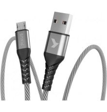 Дата кабель USB 2.0 AM to Micro 5P 1.0m Flex Gray Pixus (4897058531145)