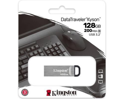 USB флеш накопичувач Kingston 128GB Kyson USB 3.2 (DTKN/128GB)