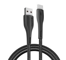Дата кабель USB 2.0 AM to Type-C 1.0m led black ColorWay (CW-CBUC034-BK)