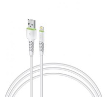 Дата кабель USB 2.0 AM to Lightning 0.2m CBFLEXL0 white Intaleo (1283126487439)