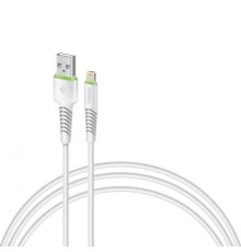 Дата кабель USB 2.0 AM to Lightning 0.2m CBFLEXL0 white Intaleo (1283126487439)