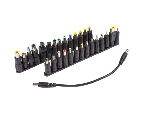 Кабель живлення PowerPlant для 68400mAh/24000mAh DC 12-24V комплект перехідників 28 шт (PB931149)
