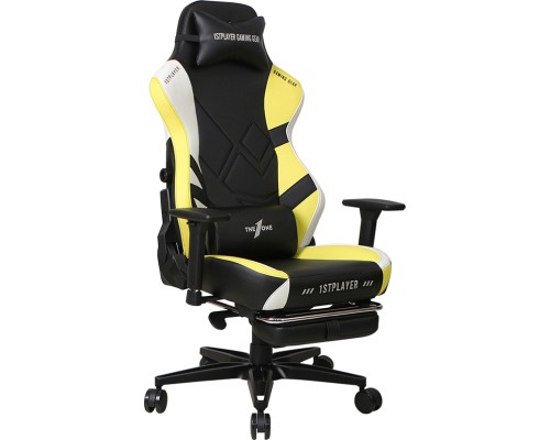 Крісло ігрове 1stPlayer Duke Black-White-Yellow (Duke BlackWhiteYellow)