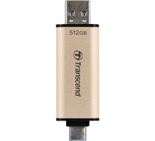 USB флеш накопичувач Transcend 512GB JetFlash 930C Gold-Black USB 3.2/Type-C (TS512GJF930C)