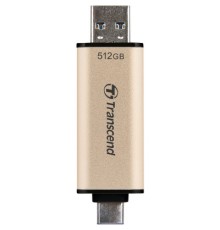 USB флеш накопичувач Transcend 512GB JetFlash 930C Gold-Black USB 3.2/Type-C (TS512GJF930C)