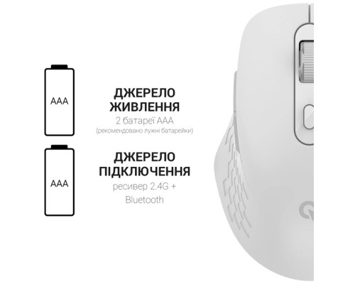 Мишка OfficePro M230W Silent Click Wireless/Bluetooth White (M230W)