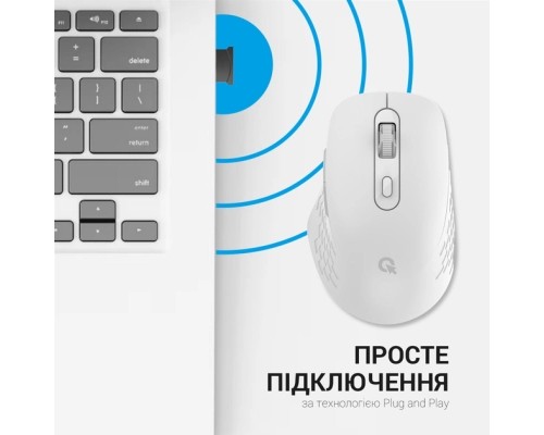 Мишка OfficePro M230W Silent Click Wireless/Bluetooth White (M230W)
