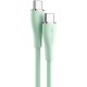 Дата кабель USB-C to USB-C 2.0m USB2.0 100W (20V/5A) Light Green Silicone Vention (TAWGH)