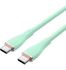 Дата кабель USB-C to USB-C 2.0m USB2.0 100W (20V/5A) Light Green Silicone Vention (TAWGH)