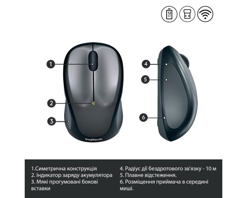 Мишка Logitech M235 Grey (910-002201)