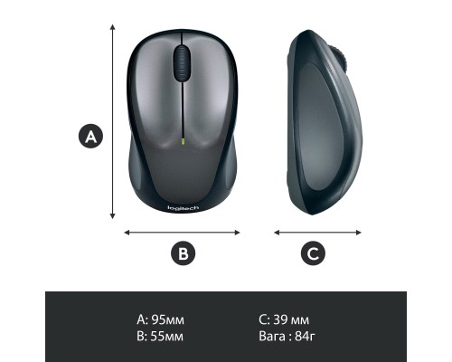 Мишка Logitech M235 Grey (910-002201)