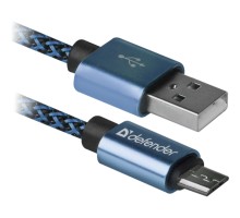 Дата кабель USB 2.0 AM to Micro 5P 1.0m USB08-03T blue Defender (87805)