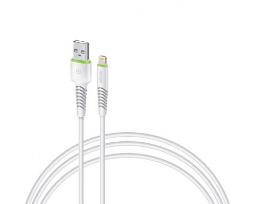 Дата кабель USB 2.0 AM to Lightning 1.2m CBFLEXL1 white Intaleo (1283126487460)