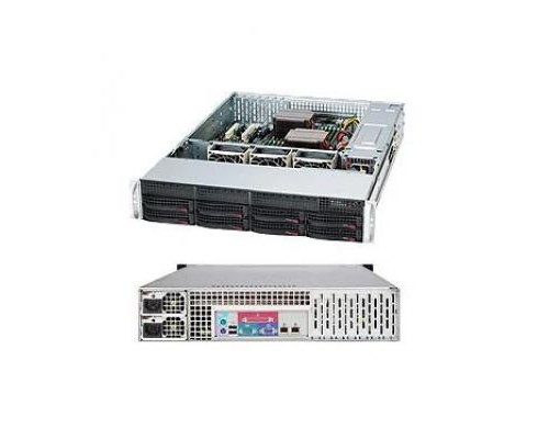 Корпус до сервера Supermicro 2U 8xHotSwap SAS/SATA, EE-ATX 800W HS RM Black (CSE-825TQC-R802LPB)