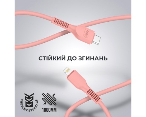 Дата кабель USB-C to Lightning 1.0m AR88 3A Peach Armorstandart (ARM65289)