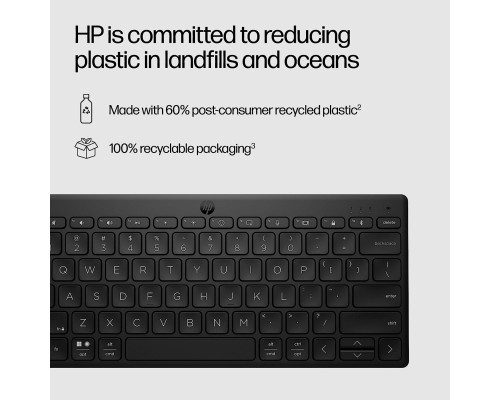 Клавіатура HP 350 Compact Multi-Device Bluetooth UA Black (692S8AA)