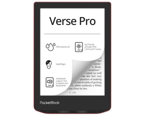 Електронна книга Pocketbook 634 Verse Pro, Passion Red (PB634-3-CIS)