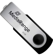 USB флеш накопичувач Mediarange 32GB Black/Silver USB 2.0 (MR911)