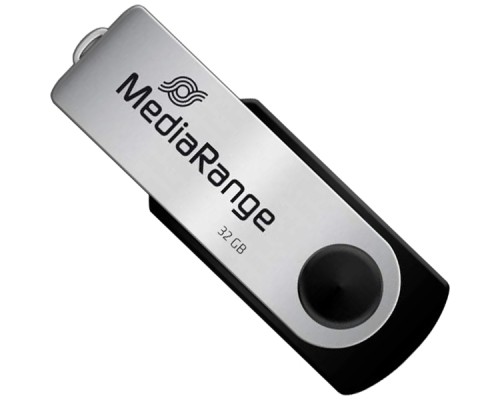 USB флеш накопичувач Mediarange 32GB Black/Silver USB 2.0 (MR911)