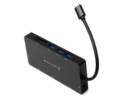 Концентратор Vinga USB-C 3.1 to VGA+HDMI+RJ45+3xUSB3.0+USB2.0+SD/TF+PD+Audio (VHYC10)
