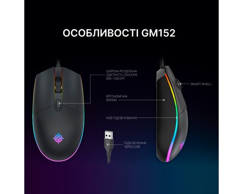 Мишка GamePro GM152 USB Black (GM152)