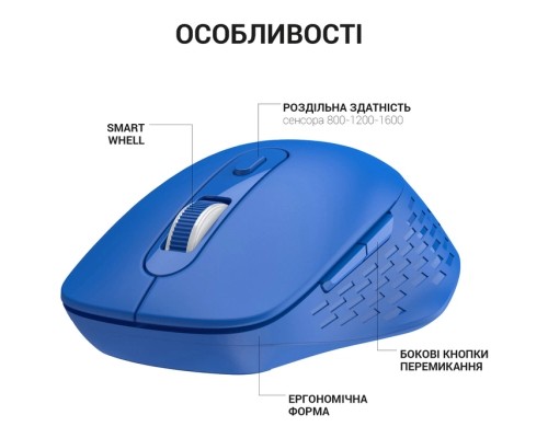 Мишка OfficePro M230C Silent Click Wireless/Bluetooth Blue (M230С)