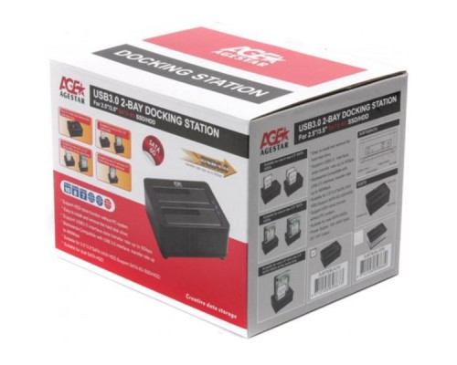 Док-станція для накопичувачів AgeStar 3UBT8 (Black)