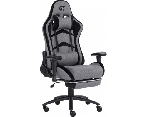 Крісло ігрове GT Racer X-2534-F Gray/Black Suede (X-2534-F Fabric Gray/Black Suede)
