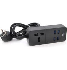 Мережевий фільтр живлення Voltronic TВ-Т05, 1роз, 4*USB Black (ТВ-Т06-Black)