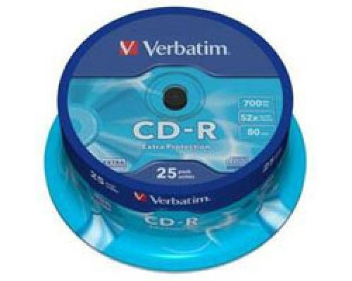 Диск CD Verbatim CD-R 700Mb 52x Cake box 25шт Extra (43432)