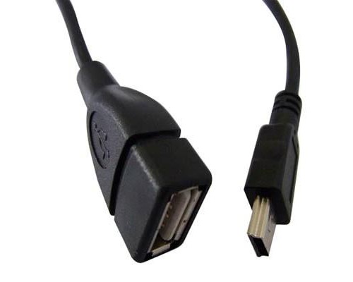 Дата кабель OTG USB 2.0 AF to Mini 5P 0.8m Atcom (12821)