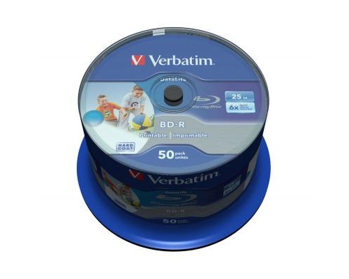 Диск BD Verbatim 25Gb 6x Cacke 50шт Wide Inkjet Printable SL Datalife (43812)