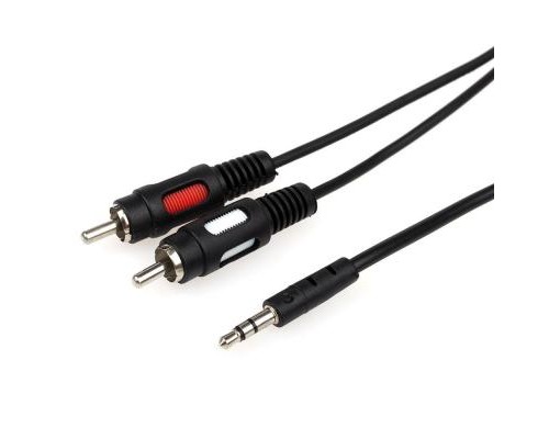 Кабель мультимедійний mini-jack(M) - > 2 RCA (M) 0.8m Atcom (10810)
