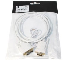 Кабель мультимедійний DVI to VGA 24+1pin, 1.0m white Atcom (9505)